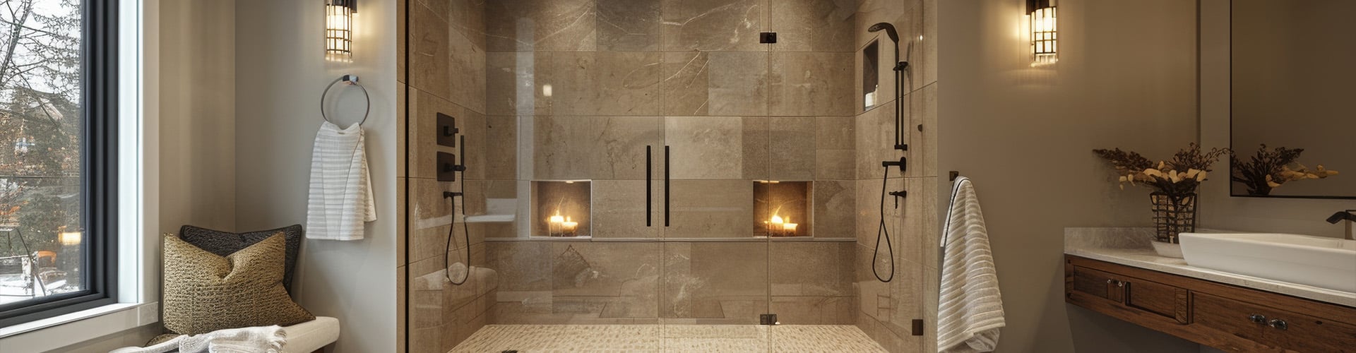 Professional bathroom installation in progress